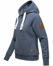 Navahoo Damlaa Damen Kapuzenpullover Sweatshirt Hoodie Dusty Blue - Melange Größe XS - Gr. 34