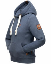 Navahoo Damlaa Damen Kapuzenpullover Sweatshirt Hoodie Dusty Blue - Melange Größe XS - Gr. 34