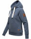 Navahoo Damlaa Damen Kapuzenpullover Sweatshirt Hoodie Dusty Blue - Melange Größe XS - Gr. 34