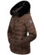 Navahoo Milianaa winter jacket quilted jacket lined hood faux fur Schoko Größe XS - Gr. 34