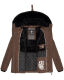 Navahoo Milianaa winter jacket quilted jacket lined hood faux fur Schoko Größe XS - Gr. 34