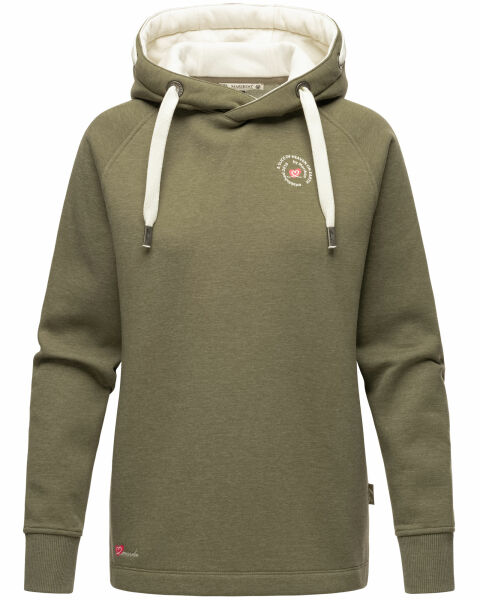 Marikoo Airii Damen Sweater Kapuzenpullover Hoodie Olive - Melange Größe M - Gr. 38