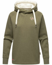 Marikoo Airii Damen Sweater Kapuzenpullover Hoodie Olive - Melange Größe M - Gr. 38