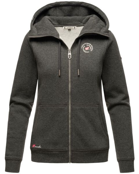 Marikoo Setsunaa Damen Sweatjacke Hoodie Pullover Kapuze D.Grau-Mel.-Gr.S
