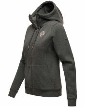 Marikoo Setsunaa Damen Sweatjacke Hoodie Pullover Kapuze D.Grau-Mel.-Gr.S