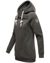 Marikoo Izuyaa Damen Sweatshirt Hoodie Kapuzenpullover D.Grau-Mel.-Gr.S