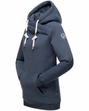 Marikoo Izuyaa Damen Sweatshirt Hoodie Kapuzenpullover Blau-Mel.-Gr.M