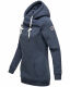 Marikoo Izuyaa Damen Sweatshirt Hoodie Kapuzenpullover Blau-Mel.-Gr.M