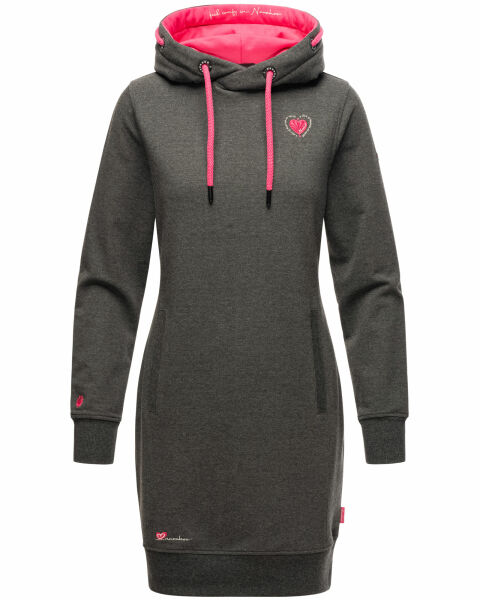 Navahoo Kirschblüte Damen Hoodie D.Grau-M.-Gr.S