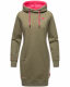 Navahoo Kirschblüte Damen Hoodie Olive-Mel.-Gr.XS