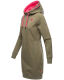 Navahoo Kirschblüte Damen Hoodie Olive-Mel.-Gr.XS