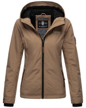 Marikoo Brombeere Damen &Uuml;bergangsjacke Fr&uuml;hlings Jacke Taupe-Gr.S