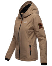 Marikoo Brombeere Damen &Uuml;bergangsjacke Fr&uuml;hlings Jacke Taupe-Gr.S