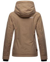Marikoo Brombeere Damen &Uuml;bergangsjacke Fr&uuml;hlings Jacke Taupe-Gr.S