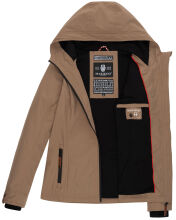 Marikoo Brombeere Damen &Uuml;bergangsjacke Fr&uuml;hlings Jacke Taupe-Gr.S