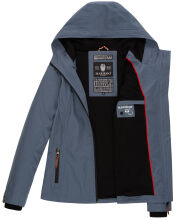 Marikoo Brombeere Damen &Uuml;bergangsjacke Fr&uuml;hlings Jacke D.-Blue-Gr.XL