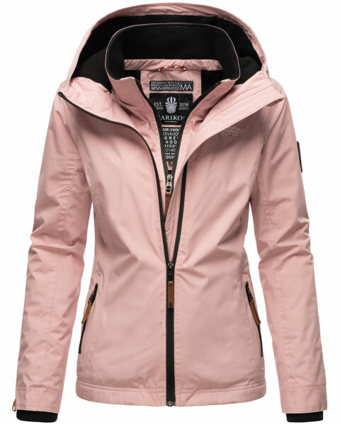 Marikoo Erdbeere Damen Übergangsjacke leicht gefüttert mit Kapuze Rosa Größe XL - Gr. 42