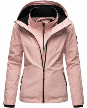 Marikoo Erdbeere Damen Übergangsjacke leicht gefüttert mit Kapuze Rosa Größe XL - Gr. 42