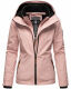 Marikoo Erdbeere Damen Übergangsjacke leicht gefüttert mit Kapuze Rosa Größe XL - Gr. 42