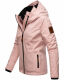Marikoo Erdbeere Damen Übergangsjacke leicht gefüttert mit Kapuze Rosa Größe XL - Gr. 42