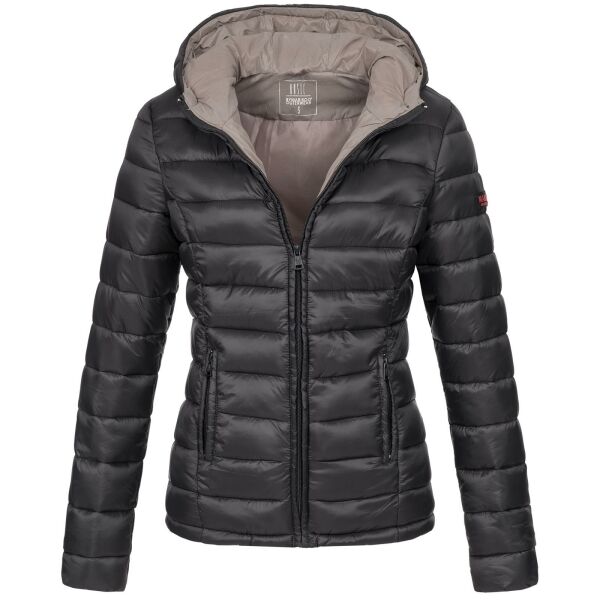 Marikoo Lucy ladies quilted jacket with hood Schwarz