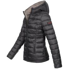 Marikoo Lucy ladies quilted jacket with hood Schwarz
