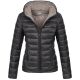 Marikoo Lucy ladies quilted jacket with hood Schwarz