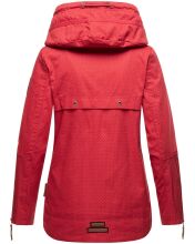 Navahoo Wekoo Damen Übergangsjacke mit Kapuze Rot Muster Größe M - Gr. 38