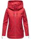 Navahoo Wekoo Damen Übergangsjacke mit Kapuze Rot Muster Größe M - Gr. 38