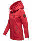 Navahoo Wekoo Damen Übergangsjacke mit Kapuze Rot Muster Größe M - Gr. 38