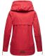 Navahoo Wekoo Damen Übergangsjacke mit Kapuze Rot Muster Größe M - Gr. 38
