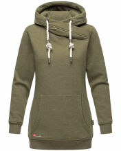 Marikoo Izuyaa Damen Sweatshirt Hoodie Kapuzenpullover Olive-Mel.-Gr.M