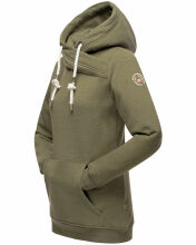 Marikoo Izuyaa Damen Sweatshirt Hoodie Kapuzenpullover Olive-Mel.-Gr.M
