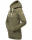 Marikoo Izuyaa Damen Sweatshirt Hoodie Kapuzenpullover Olive-Mel.-Gr.M