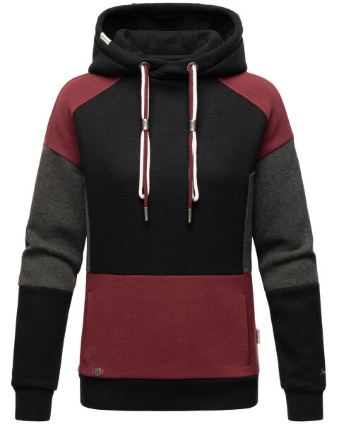 Navahoo Babykätzchen ladies blocking color hoodie sweatshirt hooded Schwarz-Gr.XS