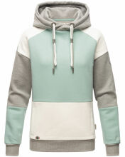 Navahoo Babykätzchen ladies blocking color hoodie sweatshirt hooded Mint-Mel-Gr.XS