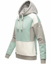 Navahoo Babykätzchen ladies blocking color hoodie sweatshirt hooded Mint-Mel-Gr.XS