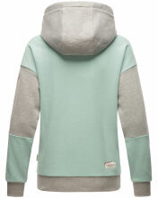 Navahoo Babykätzchen ladies blocking color hoodie sweatshirt hooded Mint-Mel-Gr.XS