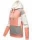 Navahoo Babykätzchen ladies blocking color hoodie sweatshirt hooded Apricot-Gr.S