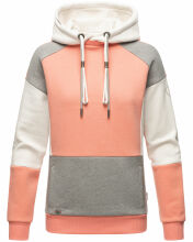 Navahoo Babykätzchen ladies blocking color hoodie sweatshirt hooded Apricot-Gr.M