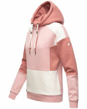 Navahoo Babyk&auml;tzchen Damen Blocking Color Hoodie Kapuzenpullover P.-Rosa-Gr.XS