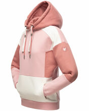 Navahoo Babyk&auml;tzchen Damen Blocking Color Hoodie Kapuzenpullover P.-Rosa-Gr.XL