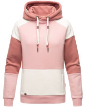 Navahoo Babyk&auml;tzchen Damen Blocking Color Hoodie Kapuzenpullover P.-Rosa-Gr.XXL
