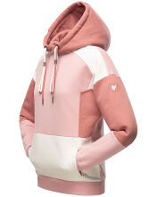 Navahoo Babyk&auml;tzchen Damen Blocking Color Hoodie Kapuzenpullover P.-Rosa-Gr.XXL