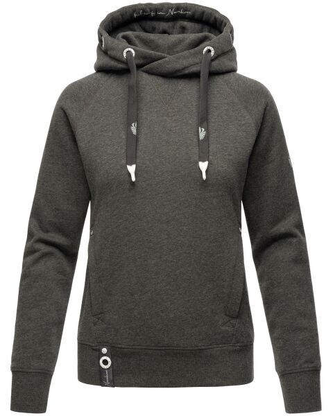 Navahoo Liebesmäuschen Damen Hoodie D.Grau-Mel-Gr.M