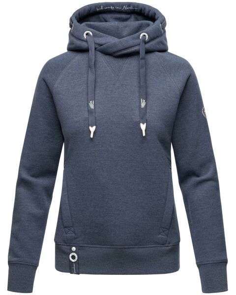 Navahoo Liebesmäuschen Damen Hoodie Blau-Mel-Gr.XS