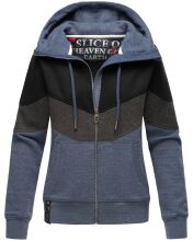 Navahoo Honigperle Damen Sweatjacke Blau-Mel.-Gr.XS