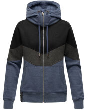 Navahoo Honigperle Damen Sweatjacke Blau-Mel.-Gr.XS