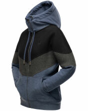 Navahoo Honigperle Damen Sweatjacke Blau-Mel.-Gr.S