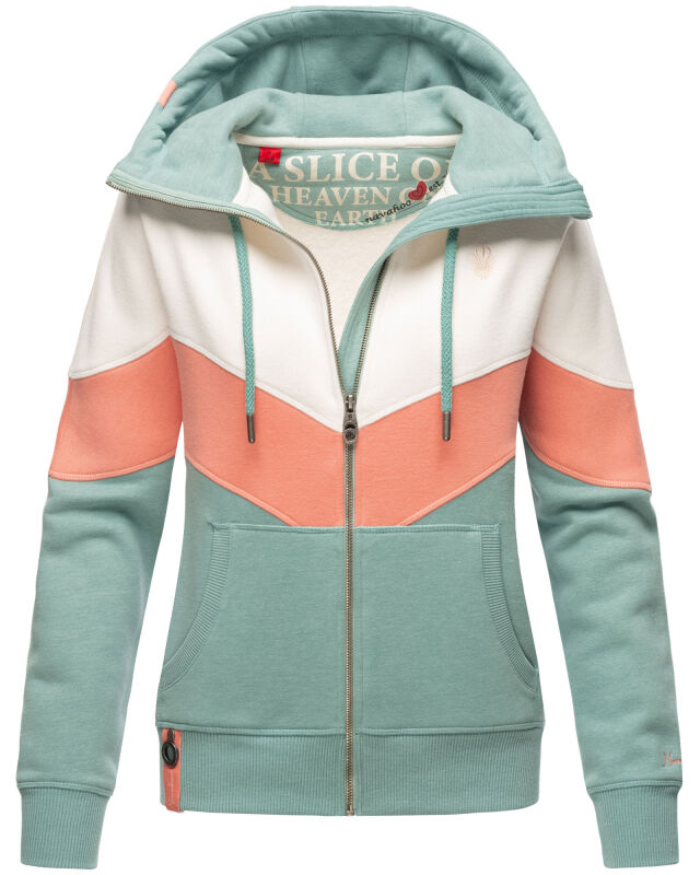 Navahoo Honigperle Damen Sweatjacke Dusty Mint Melange